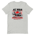 T-shirt gris At War with the USA, sur fond transparent