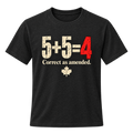 5+5=4 — Correct as Amended black Peace Tower t-shirt