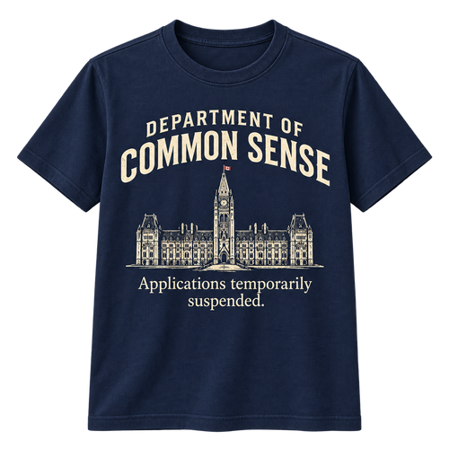 Department of Common Sense navy Peace Tower t-shirt