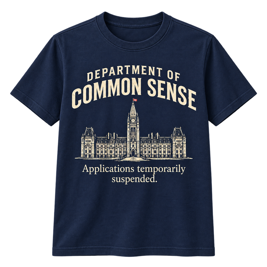 Department of Common Sense navy Peace Tower t-shirt