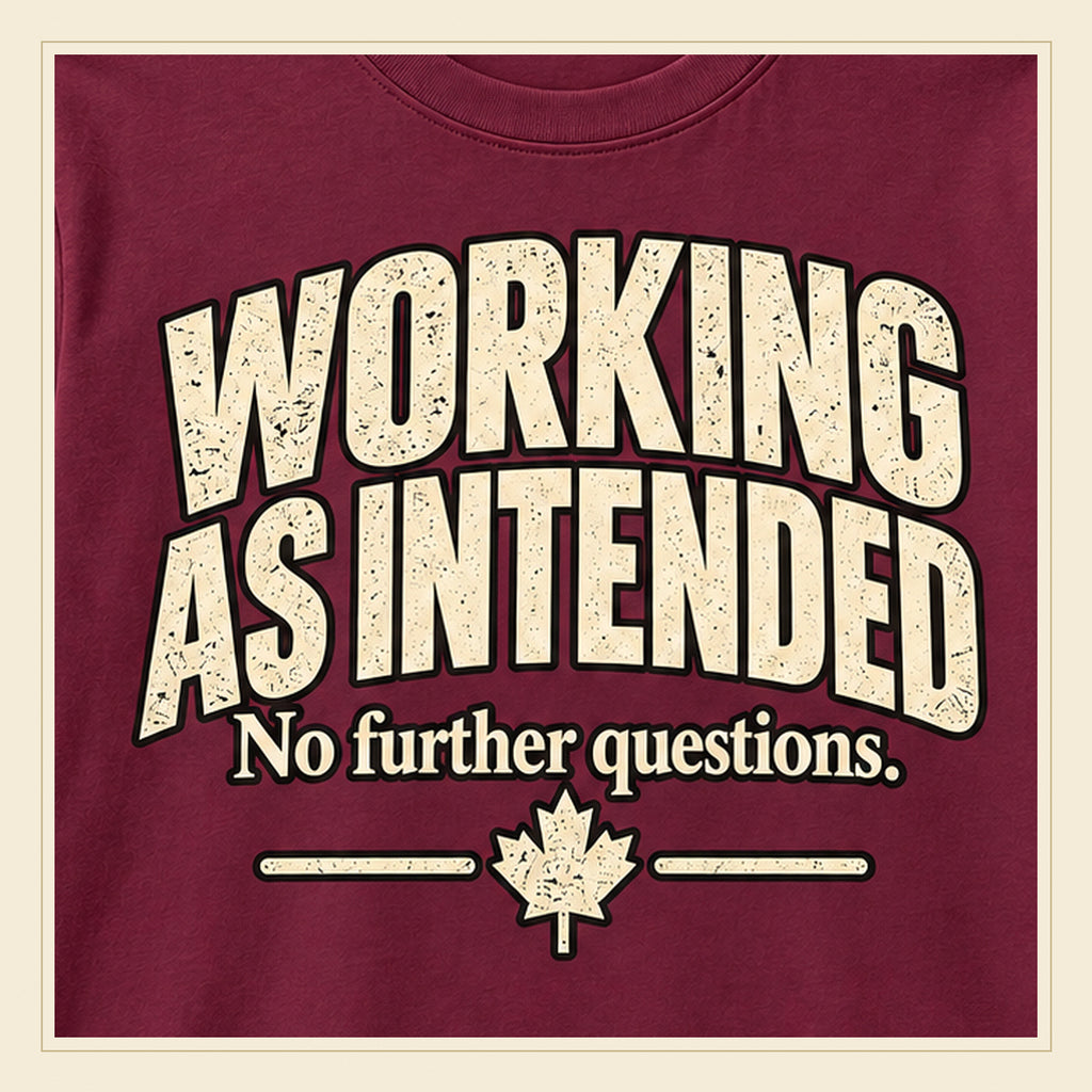 Close-up print detail of the Working As Intended Peace Tower t-shirt