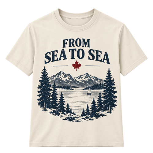From Sea to Sea cream Peace Tower T-shirt